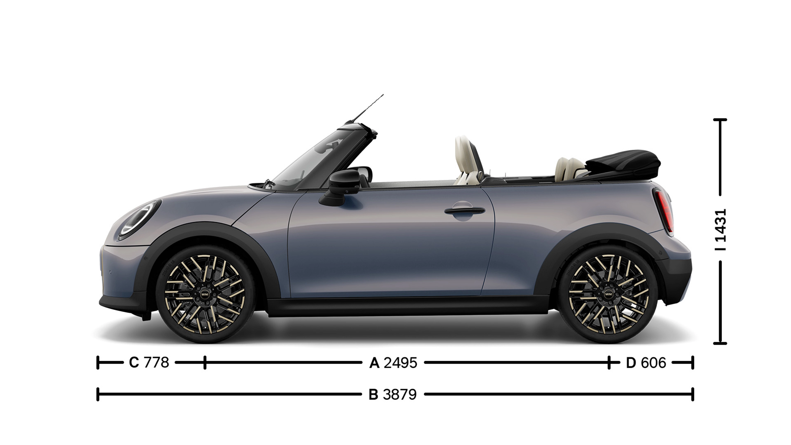 MINI Cooper Convertible - dimensions - intro image