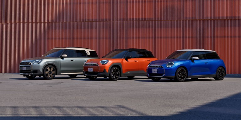 MINI Next generation vehicles parked next to each other 